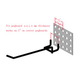 20PK 4 Metal Hook Metal Pegwall Wire Hook Black Wire Hook for Metal Pegboard