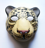 Used Cheetah PVC Mask Costume Accessory Child KidsAdult Jungle Animal Holloween