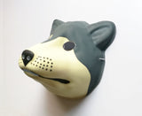 Used Dog PVC Mask Costume Accessory Child KidsAdult Jungle Animal Holloween