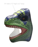 Used Dinosaur PVC Mask Costume Accessory Child KidsAdult Jungle Animal Holloween