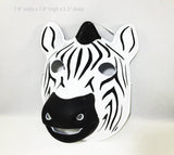 Used Zebra PVC Mask Costume Accessory Child KidsAdult Jungle Animal Holloween