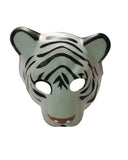 Used White Tiger PVC Mask Costume Accessory Child KidsAdult Animal Holloween