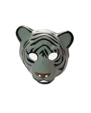 Used White Tiger PVC Mask Costume Accessory Child KidsAdult Animal Holloween
