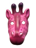 Used Pink Giraffe PVC Mask Costume Accessory Child KidsAdult Animal Holloween