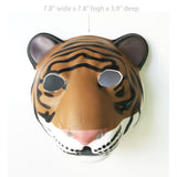 Used Tiger PVC Mask Costume Accessory Child KidsAdult Jungle Animal Holloween