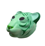 Used Green Tiger PVC Mask Costume Accessory Child KidsAdult Animal Holloween