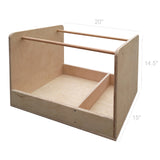 Wooden Storage Case Audio Carrier Book Rack CD Holder Supplies Organizer Natural