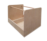 Wooden Storage Case Audio Carrier Book Rack CD Holder Supplies Organizer Natural