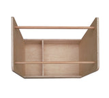 Wooden Storage Case Audio Carrier Book Rack CD Holder Supplies Organizer Natural