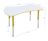 Preschool Activity Table Adjustable Height Collaborative Desk Bow Tie Table