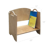 Stackable Bookshelf Wooden Book Storage Rack Book Organizer Natural Finish