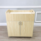 FixtureDisplays® Children Infant Changing Table with Pad, Wooden Changing Table, Natural, Optiona Install Castors 18541-MAPLE