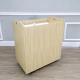 FixtureDisplays® Children Infant Changing Table with Pad, Wooden Changing Table, Natural, Optiona Install Castors 18541-MAPLE
