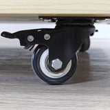 FixtureDisplays® Children Infant Changing Table with Pad, Wooden Changing Table, Natural, Optiona Install Castors 18541-MAPLE