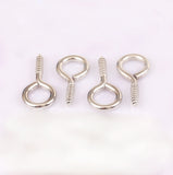 50PK MINI Eyelet Screws 0.5 Long Self tapping Self drilling Screws Hooks Ring 18604 50PK