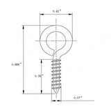 Small Eyelet Screws Eye Hooks Self Tapping  Ring  Eyelet Screw Hooks Hoop Screw