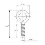 Small Eyelet Screws Eye Hooks Self Tapping  Ring  Eyelet Screw Hooks Hoop Screw