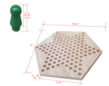Wood Chinese Checkers 60 PC Jump Board Game Tiaoqi Board Game Up to 6 Strategy