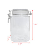 Wire Clasp PET Jar 1550 ml Spice Jar Seal Paint Oil Storage Jar Container Lock 18615 1550ML 6PK