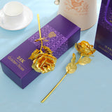 24K Golden Foil Artificial Rose Flower Best Gift, Handcrafted and Last Forever