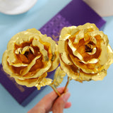 24K Golden Foil Artificial Rose Flower Best Gift, Handcrafted and Last Forever