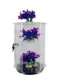 Clear Cabinet Acrylic Showcase Plexiglass Hexagon Shelf Lock Box Valuable Goods