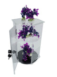 Clear Cabinet Acrylic Showcase Plexiglass Hexagon Shelf Lock Box Valuable Goods