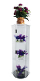 Clear Cabinet Acrylic Showcase Plexiglass Hexagon Shelf Lock Box Valuable Goods