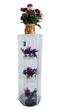Clear Cabinet Acrylic Showcase Plexiglass Hexagon Shelf Lock Box Valuable Goods