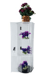 Clear Cabinet Acrylic Showcase Plexiglass Hexagon Shelf Lock Box Valuable Goods