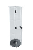 Clear Cabinet Acrylic Showcase Plexiglass Hexagon Shelf Lock Box Valuable Goods