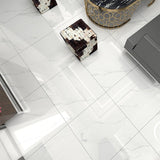 31.5X31.5" Ceramic White glossy floor tile Polished Porcelain for Living room 18721