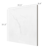 31.5X31.5" Ceramic White glossy floor tile Polished Porcelain for Living room 18721