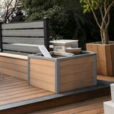 Wood-Plastic Composite Weatherstrip Door Bottom 9.84 ft. X 1.96" X 1.96" Ebony 18723.Make to order 3 months lead time.