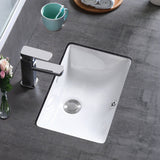 20X14.5 Undermount Bathroom Sink Classic Contemporary Rectangular White 18731