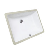 20X14.5 Undermount Bathroom Sink Classic Contemporary Rectangular White 18731
