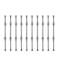 10PK Iron Balusters Black 37 Tall Hand Rail Decorative Railing Stairs 18736-10PK