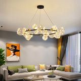 40" Luxury Bubble Globe Chandelier 15 LED Lights Modern Clear Glass Post Modern  18743