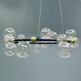 40" Luxury Bubble Globe Chandelier 15 LED Lights Modern Clear Glass Post Modern  18743