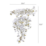 18 Lights Ginkgo Branch Leaves Chandelier Lamp Modern Luxury Petal Staircase 18746
