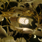 18 Lights Ginkgo Branch Leaves Chandelier Lamp Modern Luxury Petal Staircase 18746