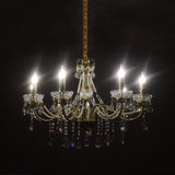 8 Lights Candle Pendant Ceiling Light Fixture Modern Gold Crystal Chandelier 18747