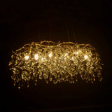 Modern Gold Crystal Chandelier 10 Light 35" Tree Branch Round Chandelier 18748