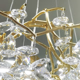 Modern Gold Crystal Chandelier 10 Light 35" Tree Branch Round Chandelier 18748