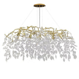 Modern Gold Crystal Chandelier 10 Light 35" Tree Branch Round Chandelier 18748