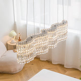 Rectangular Crystal Chandelier Modern Chrome Linear Pendant Light Fixtures 18750