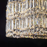 Rectangular Crystal Chandelier Modern Chrome Linear Pendant Light Fixtures 18750