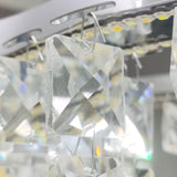 Rectangular Crystal Chandelier Modern Chrome Linear Pendant Light Fixtures 18750