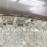 Rectangular Crystal Chandelier Modern Chrome Linear Pendant Light Fixtures 18750