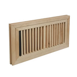 Solid Red Oak Flushmount Floor Register w/ Removable Faceplate Steel Slip Damper 18756 Vent Cover
